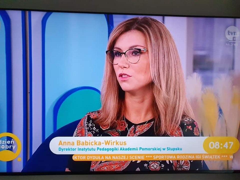 Pani dr hab. Anna Babicka-Wirkus, prof. AP w "Dzień Dobry TVN"